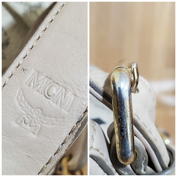 MCM Monogram Visetos Zip Hobo Beige Coated Canvas Shoulder/Crossbody Bag - Picture 7 of 13